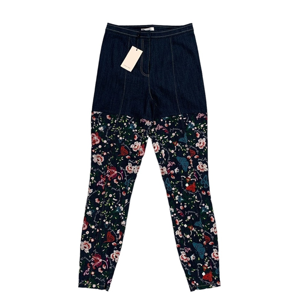 Cinq A Sept Women’s Eva Marie High Waisted Floral Denim Jeans Size 0